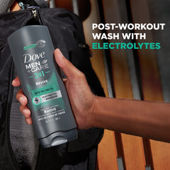 DOVE MEN+CARE post-workout 3in1 Revive Tea Tree Oil bottle side view