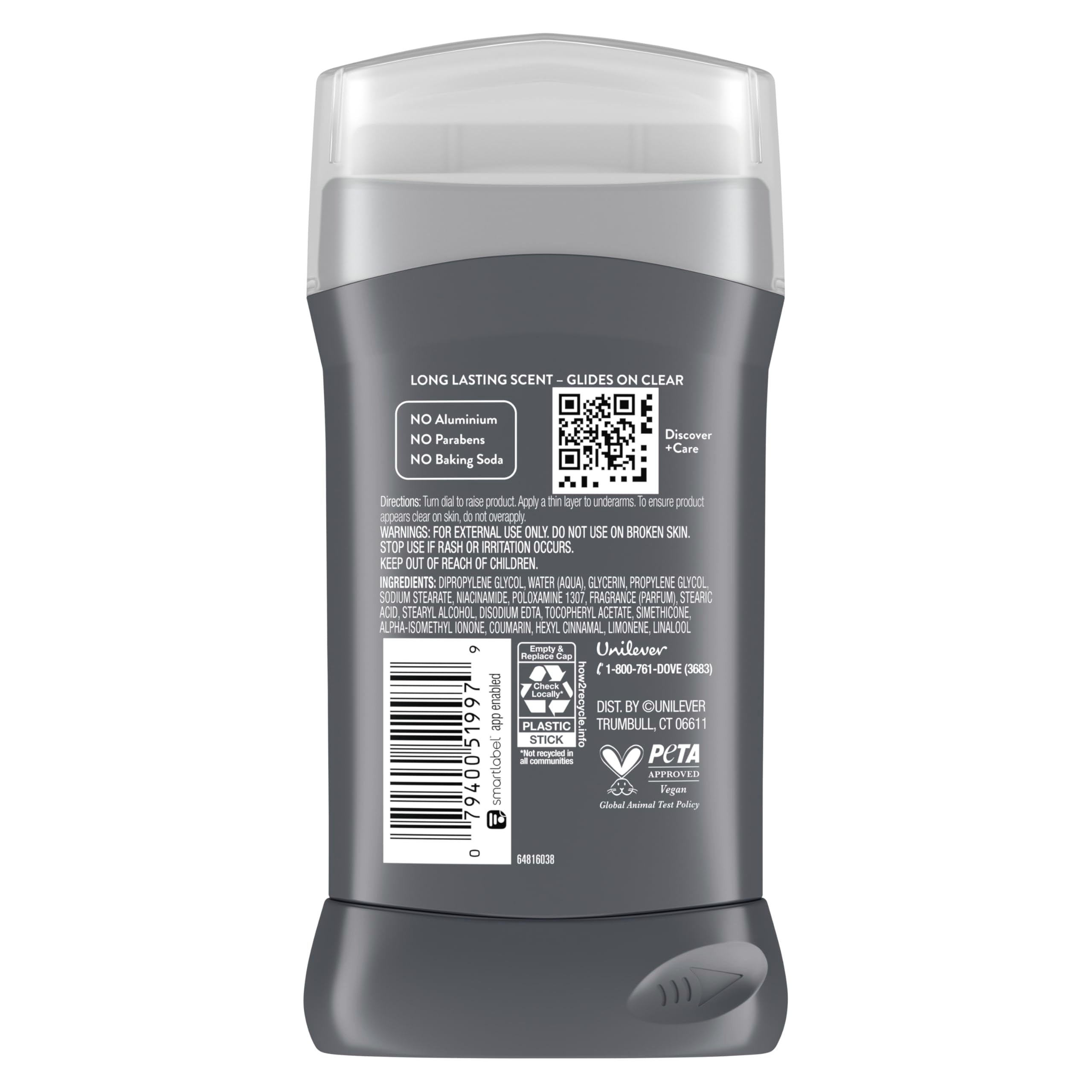 DOVE MEN+CARE desodorante con protección de 72 horas para el día a día.