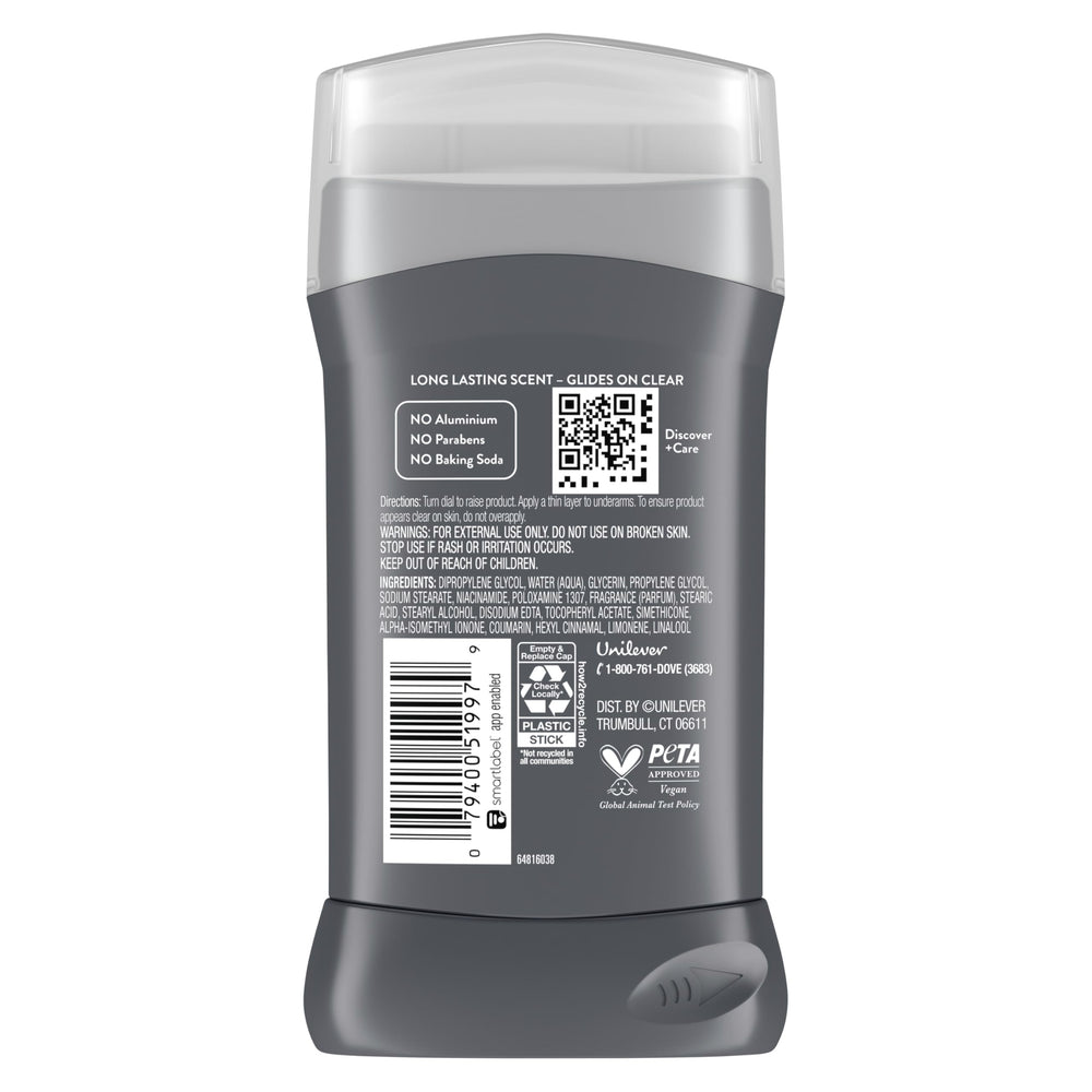 DOVE MEN+CARE desodorante con protección de 72 horas para el día a día.