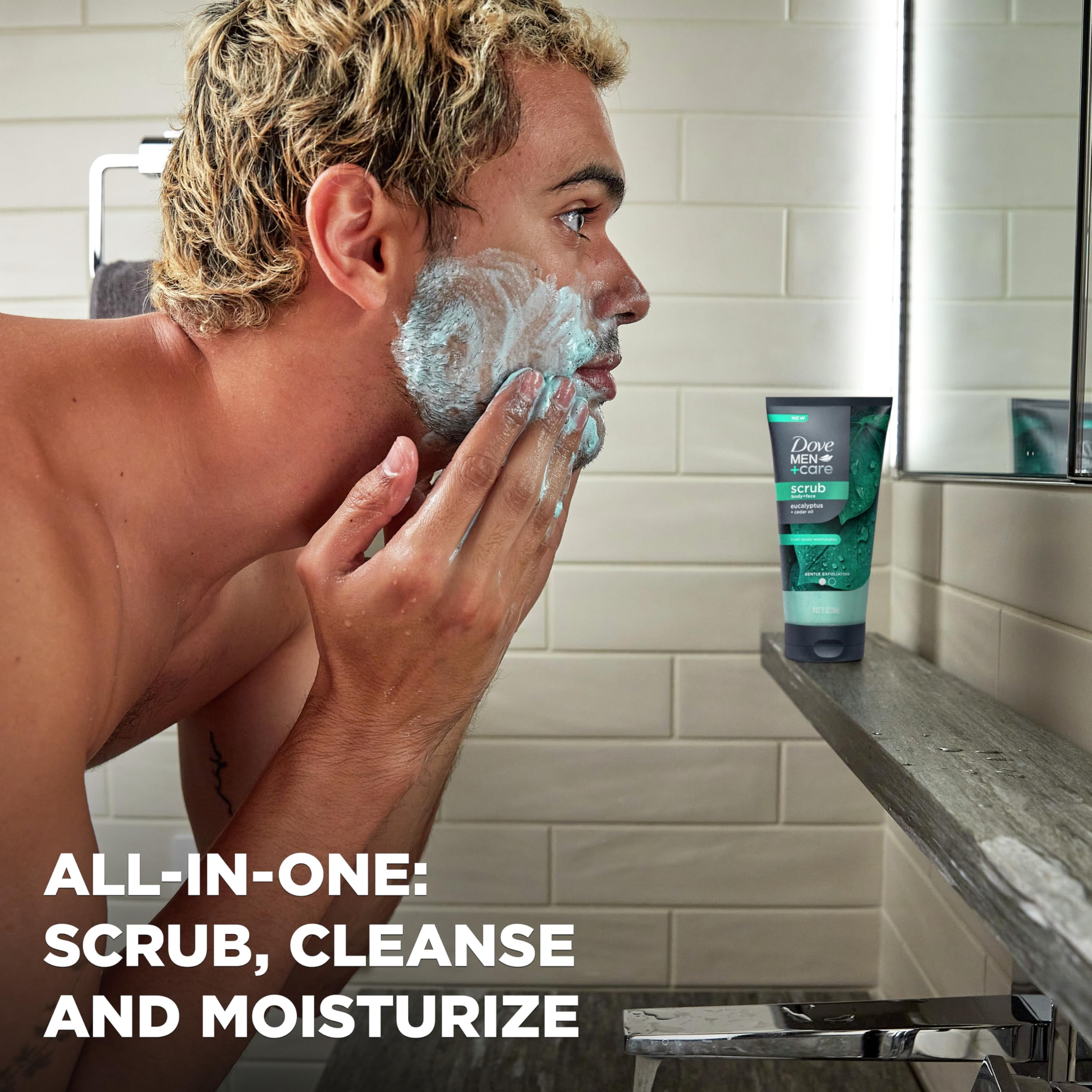 DOVE MEN + CARE Scrub Aplicación en Piel: masaje suave que hidrata