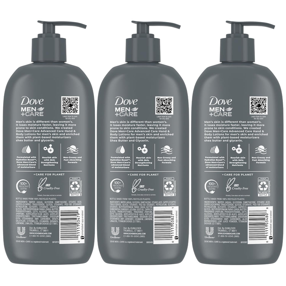 Dove Men+Care Sensitive Skin Aloe Vera lotion bottle for gentle care