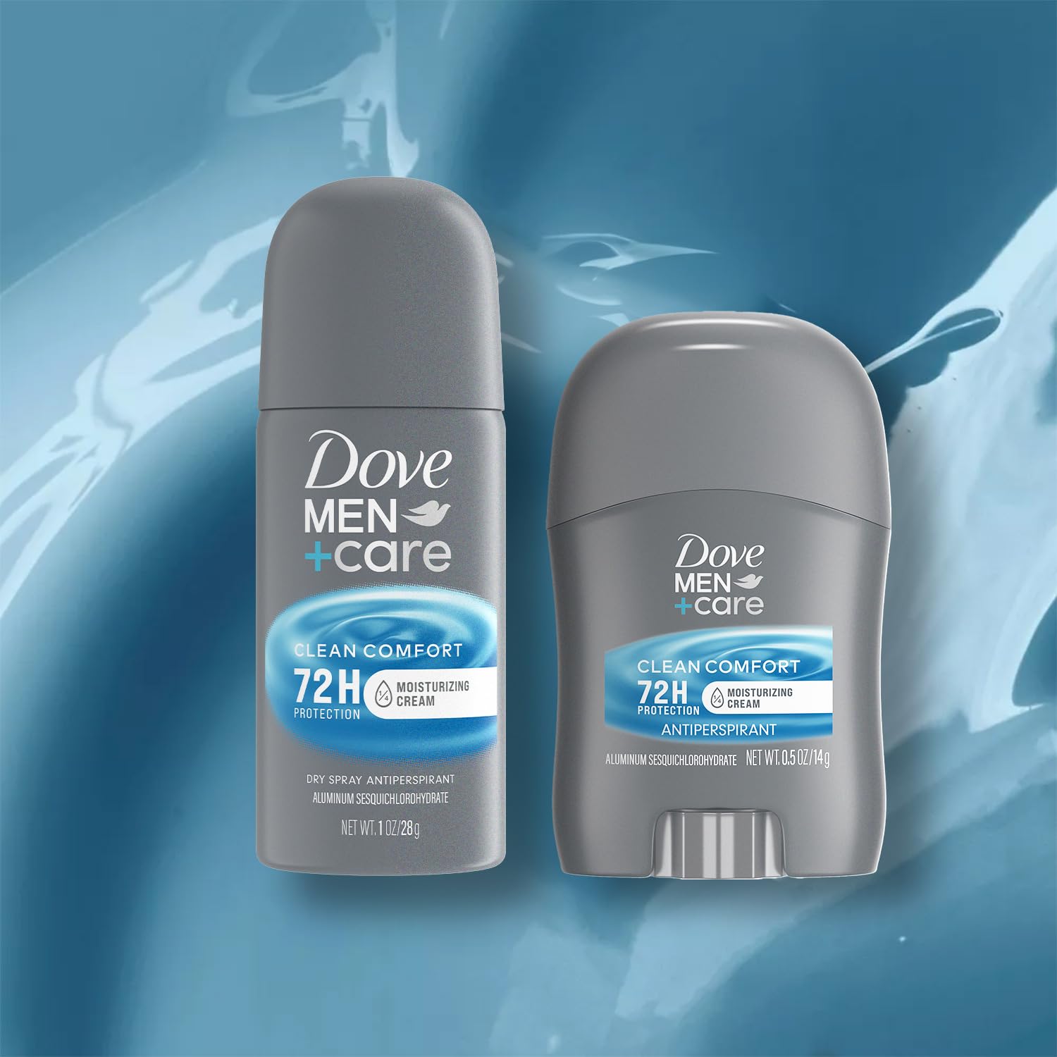 Set de viaje Dove Men+Care con dos barras y dos sprays.