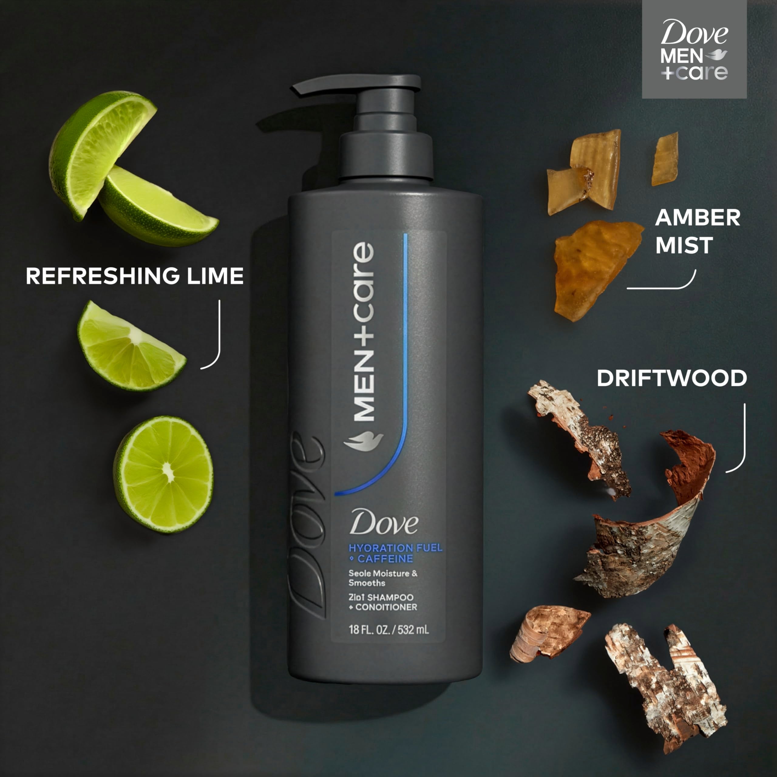 Dove Men+Care Shampoo deja cabello suave y con movimiento natural