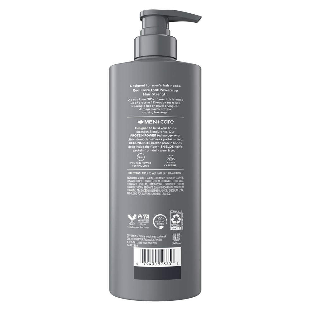 Espuma cremosa de Dove Men+Care Shampoo al aplicar en la ducha