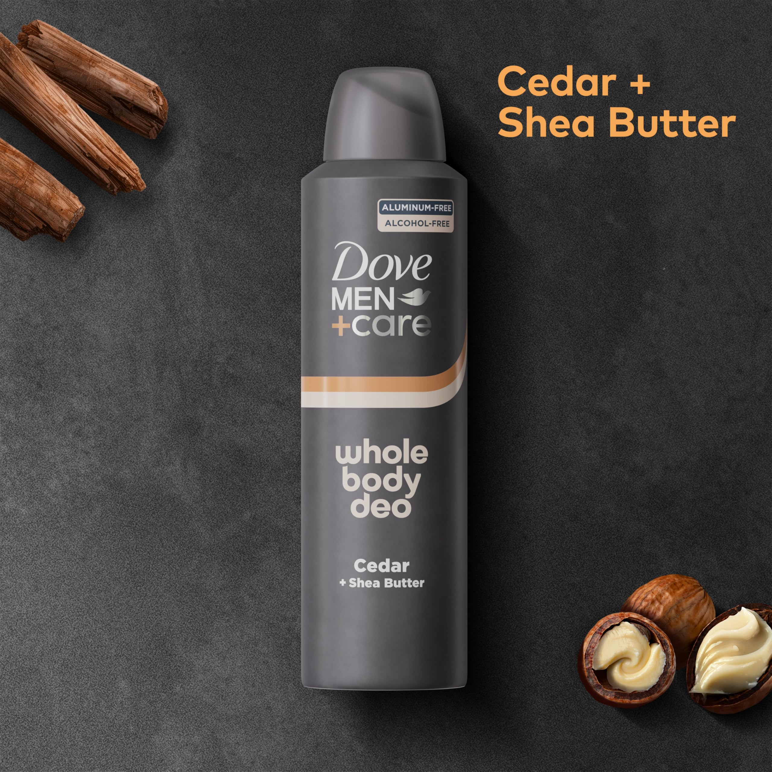 DOVE MEN + CARE desodorante sin alcohol para zonas sensibles y uso suave.