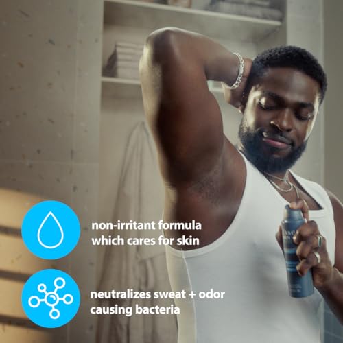 Dove Men+Care Spray Ocean Breeze, aplicación rápida para días activos.
