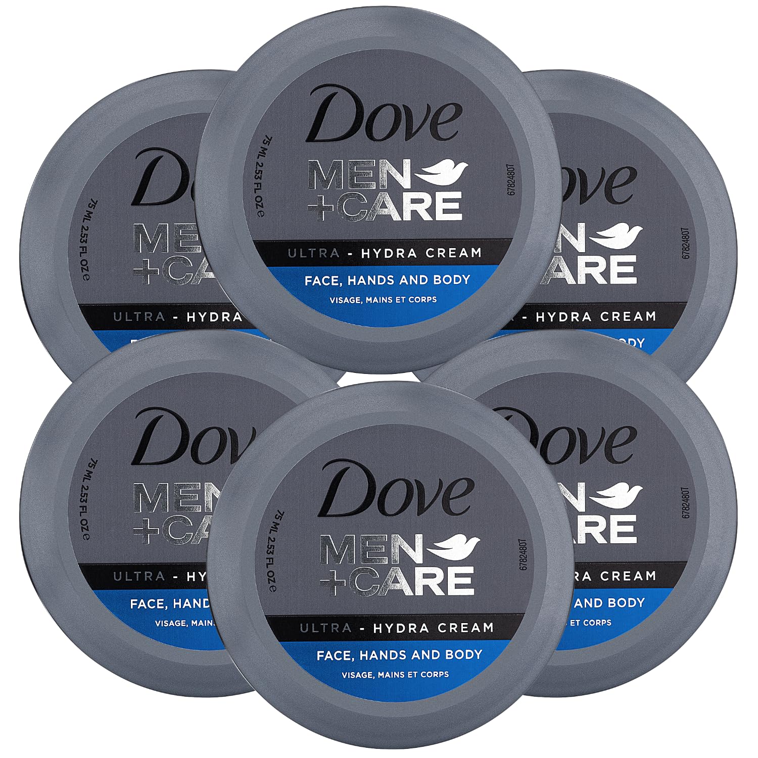 Dove Men+Care Ultra Hydra crema tarro, aplicación rápida para rostro y cuerpo