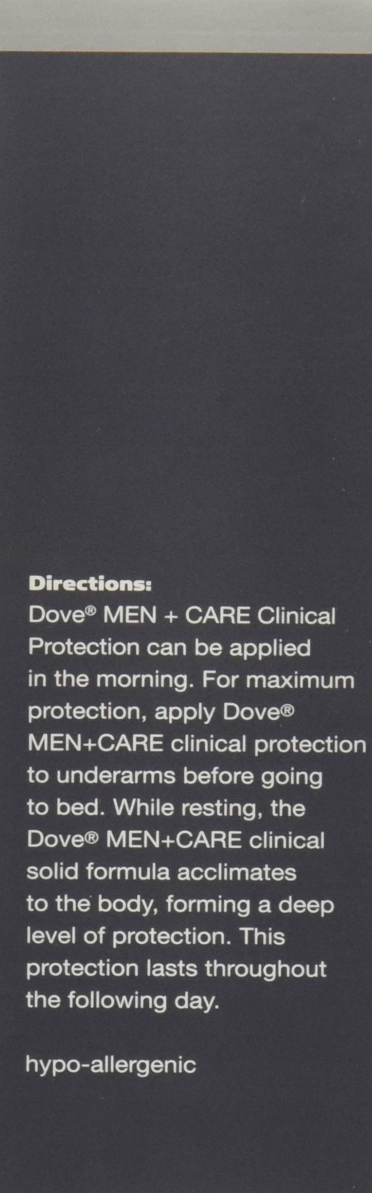 Dove Men+Care Clean Comfort scent bottle with orange flower, lavender, oakmoss notes.