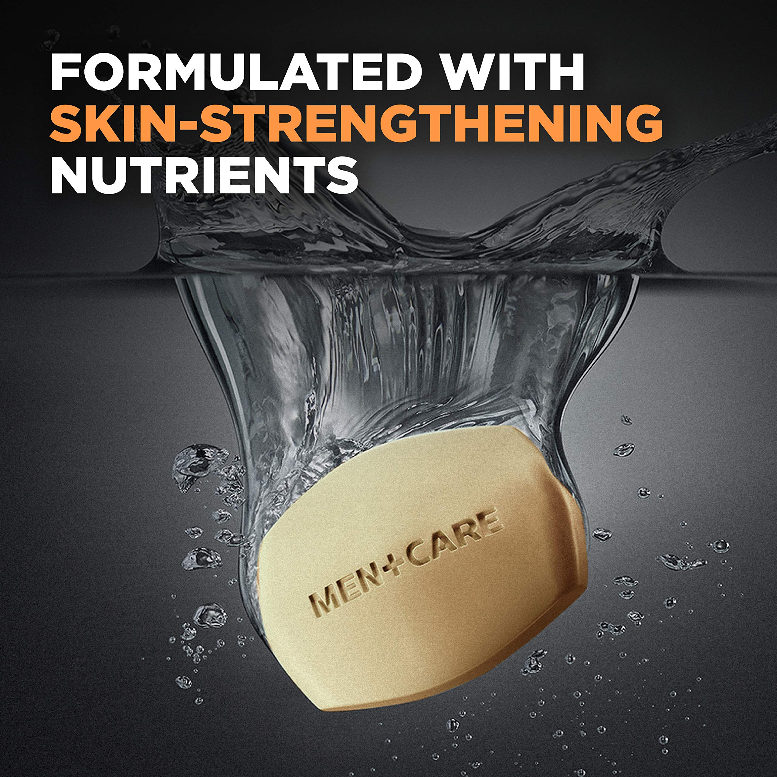 Hands lathering Dove Men+Care Skin Defense bar for face and body.