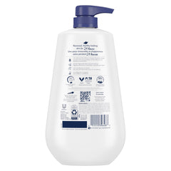 Dove Moisture Renew Blend close-up highlights skin-natural nourishment and deeper moisture.