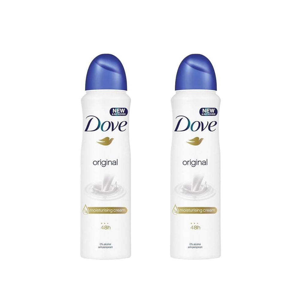Dove Original desodorante en aerosol 48h para axilas frescas y suaves.
