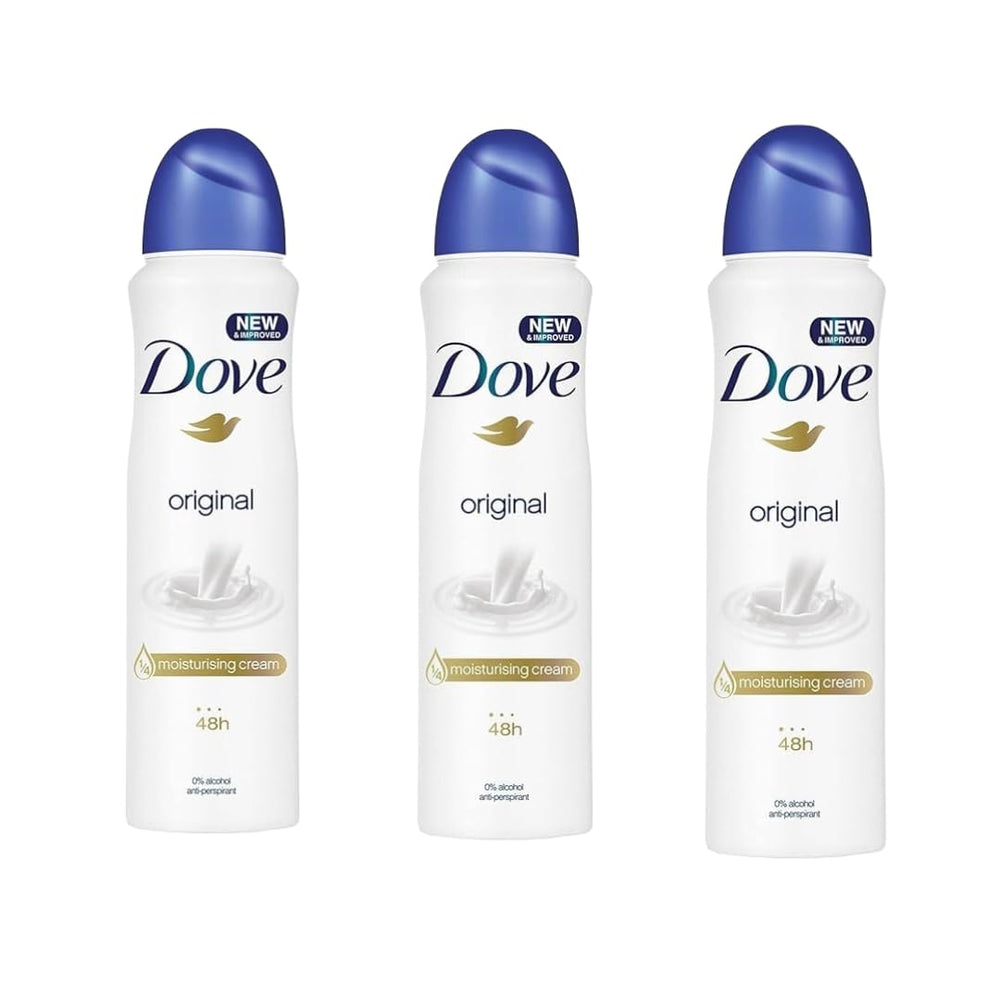 Dove Original desodorante en aerosol 48h para axilas, protección duradera.