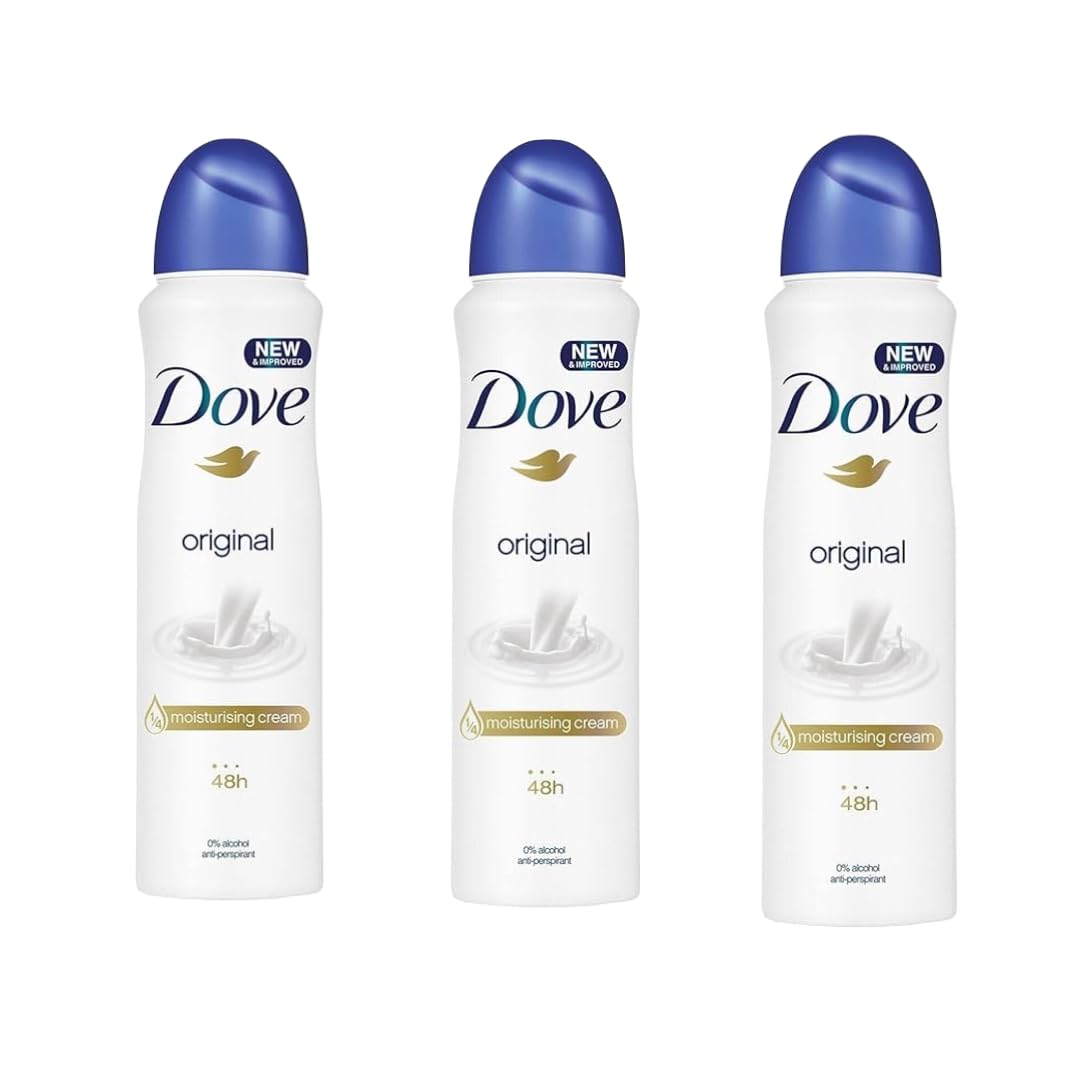 Dove Original desodorante en aerosol 48h para axilas, protección duradera.