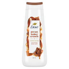 Dove Pecan Buttercrunch Body Wash bottle with cozy autumn scent.