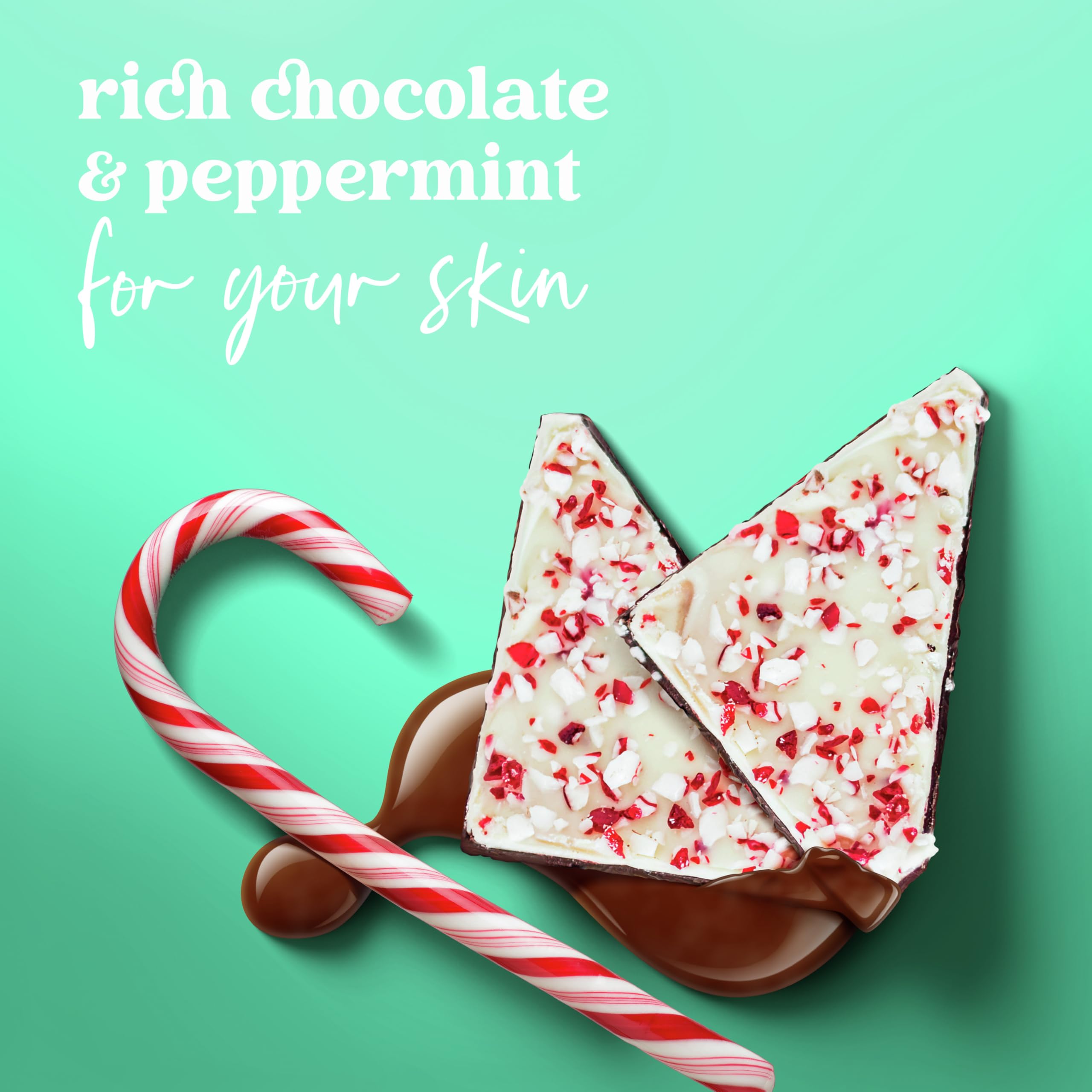 Dove Peppermint Bark chocolate-note detail suggests indulgence.