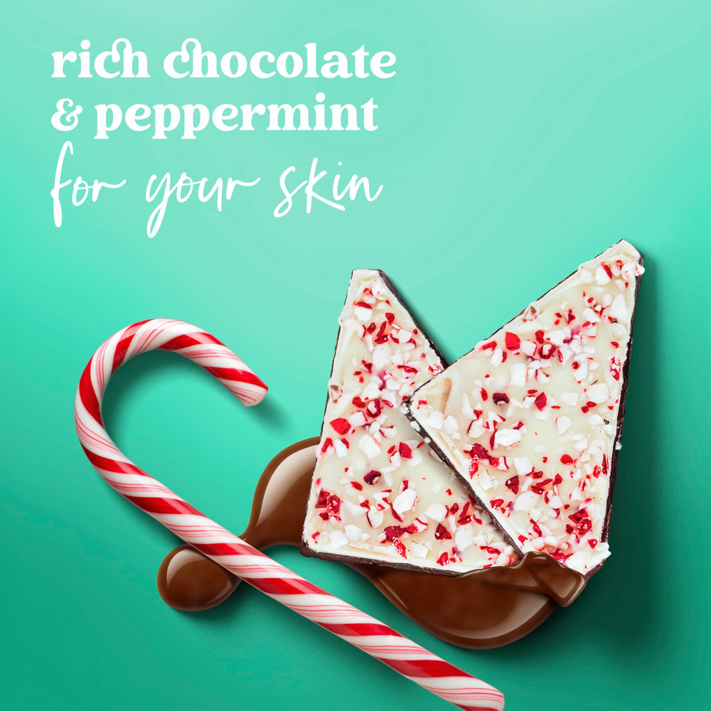 Dove Peppermint Bark chocolate-note detail suggests indulgence.