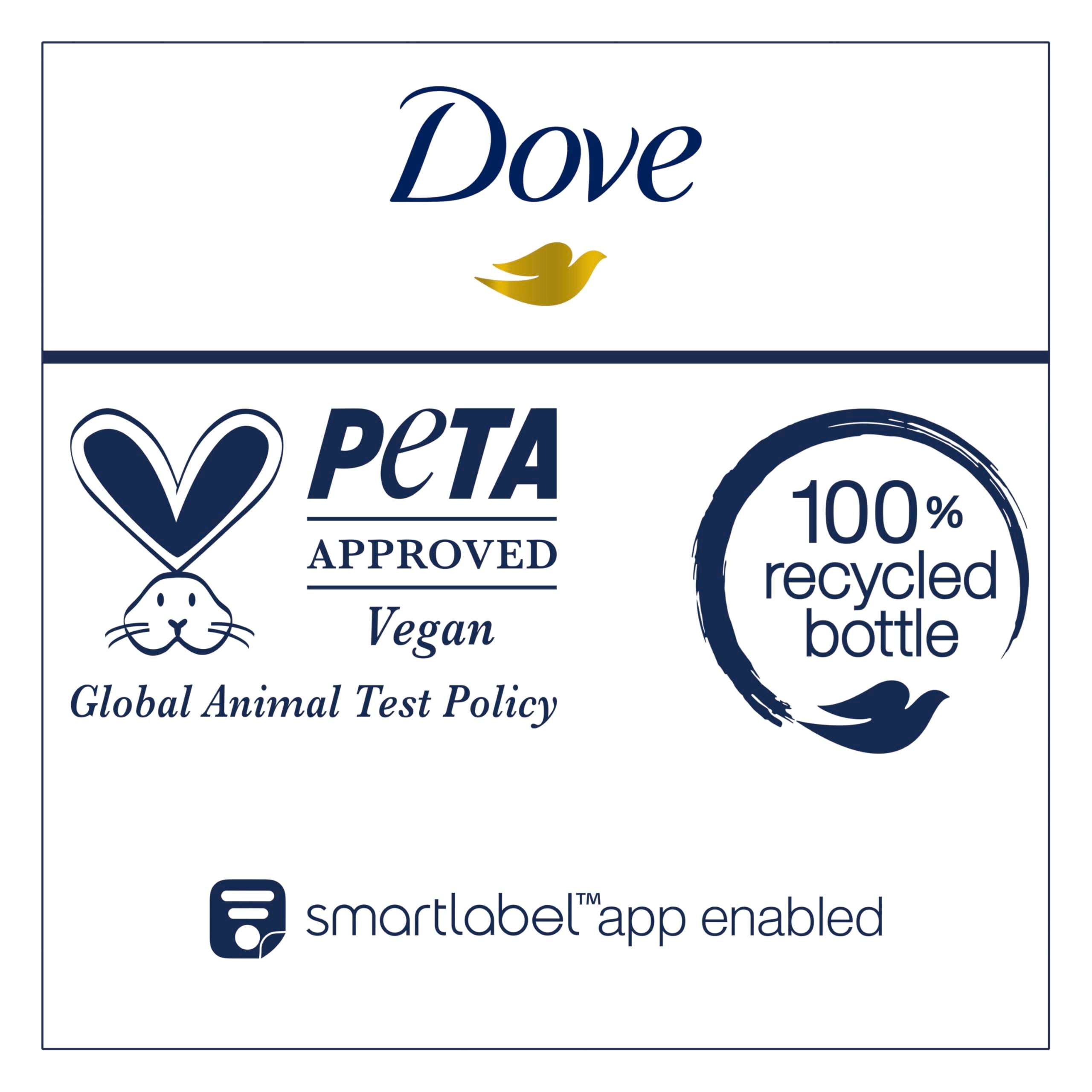 Dove Peppermint Bark 100% recycled bottle emphasizes eco-friendly packaging.