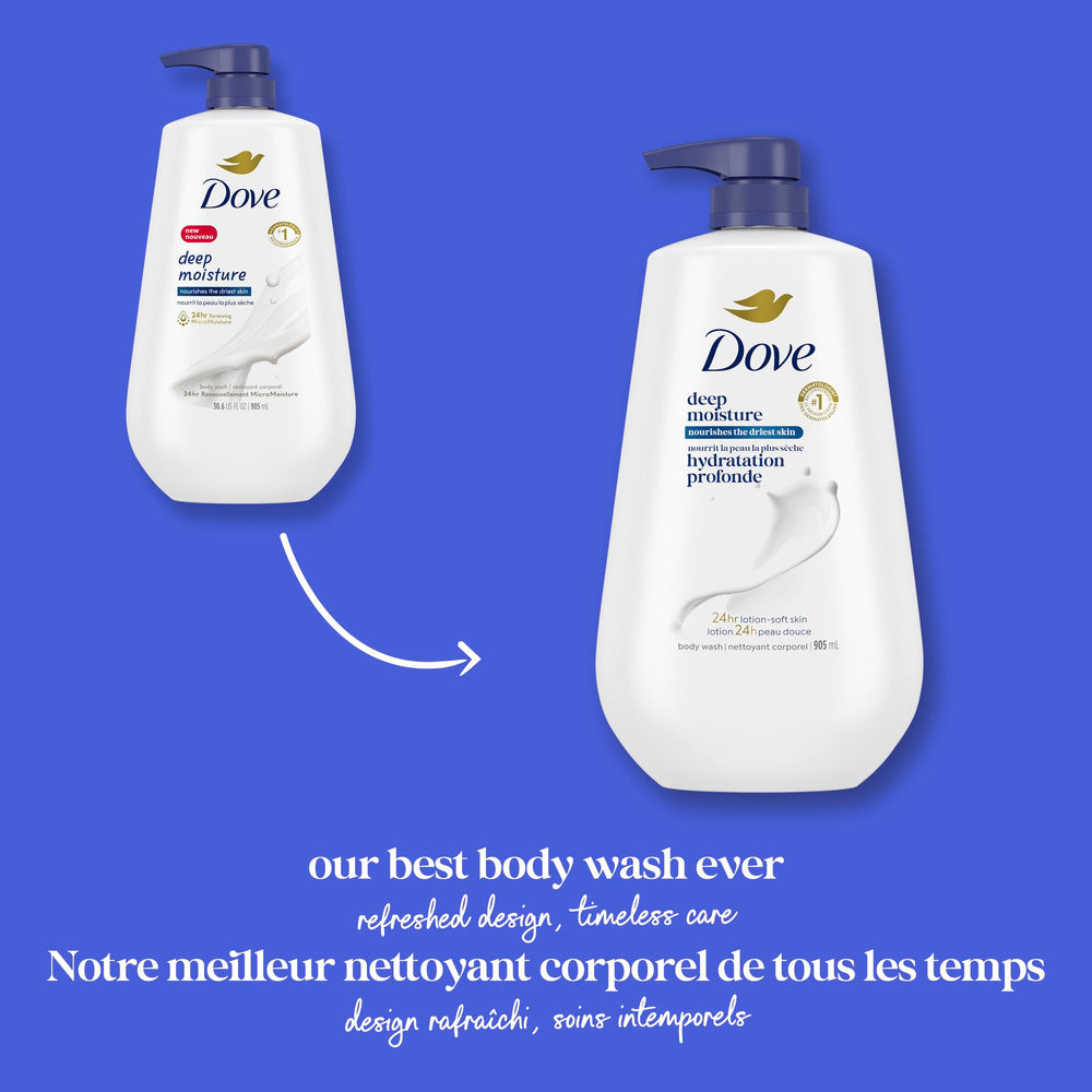 Dove PETA-certified cruelty-free logo signals ethical, guilt-free shower choices.