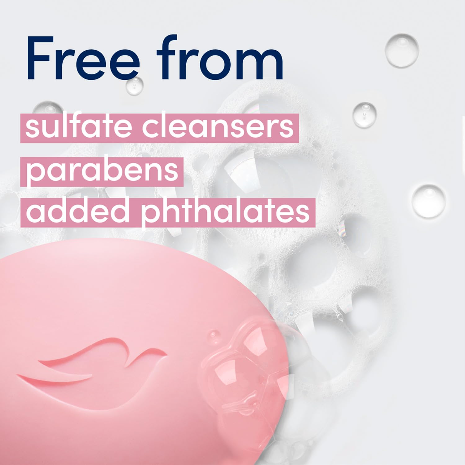 PETA-approved cruelty-free label on Dove Pink Beauty Bar packaging.