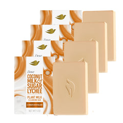 Dove Plant Milk barra coco-leche, limpieza suave para piel hidratada