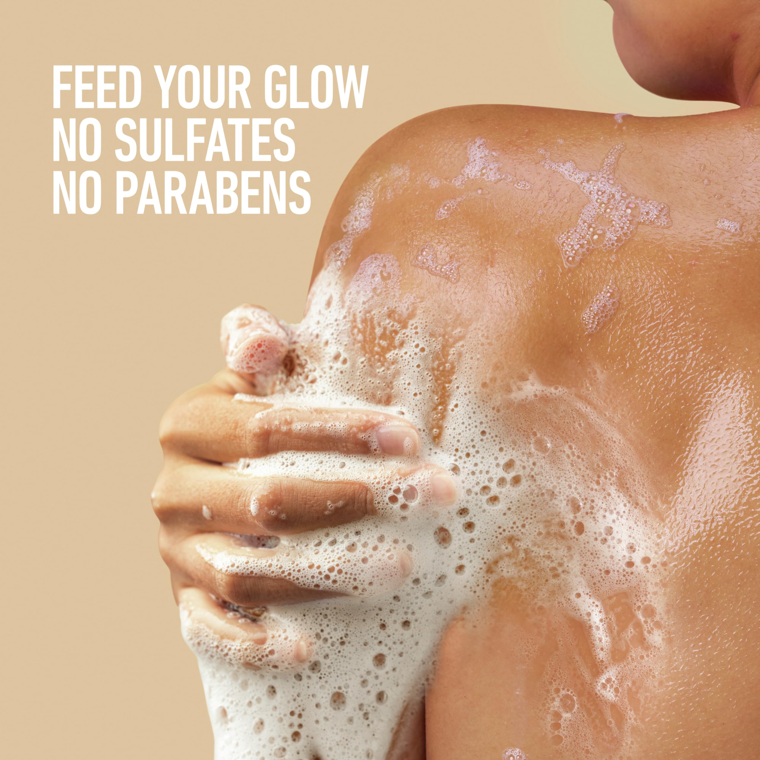 Dove Plant Milk Botella con pH balanceado para limpieza suave de todo el cuerpo.