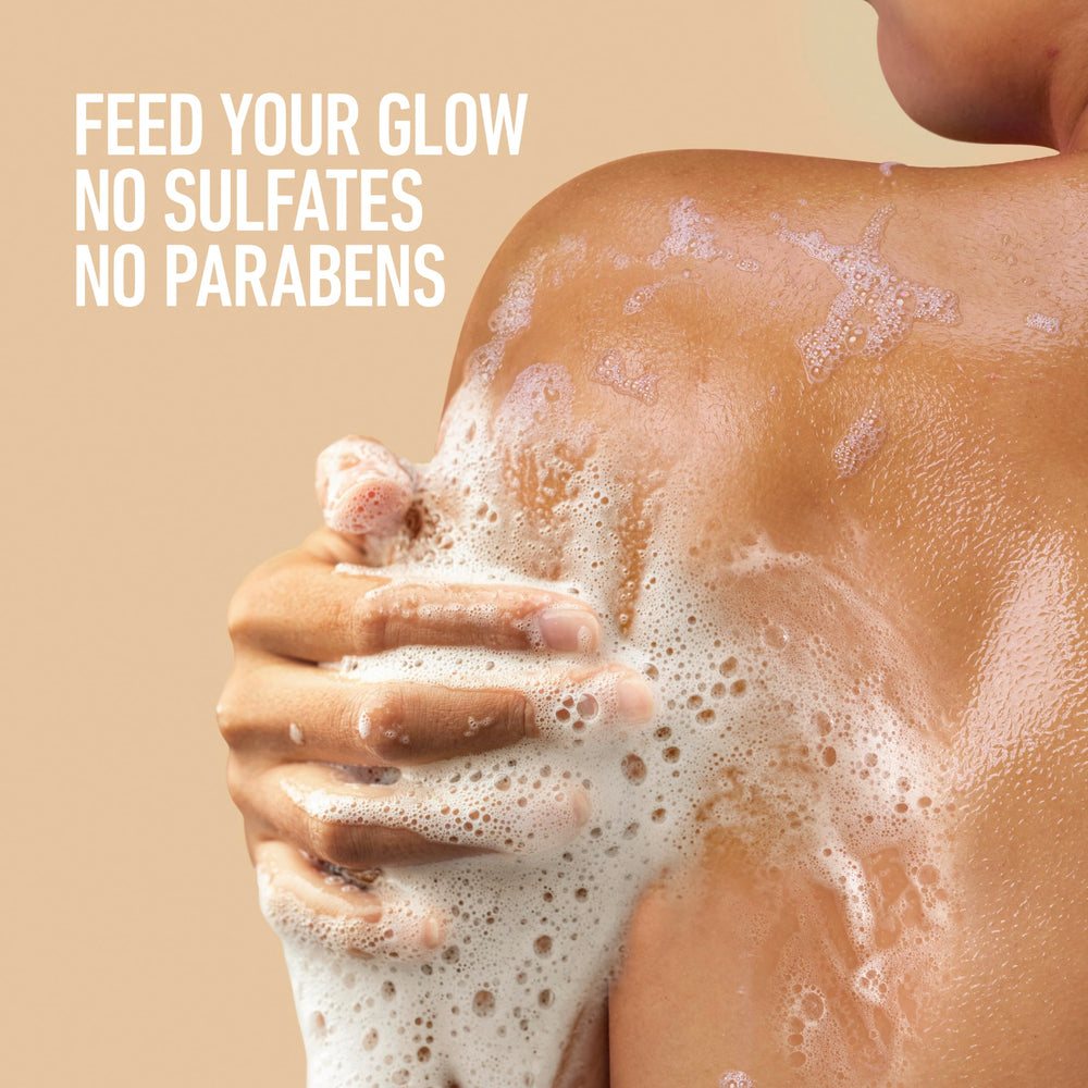 Dove Plant Milk Botella con pH balanceado para limpieza suave de todo el cuerpo.