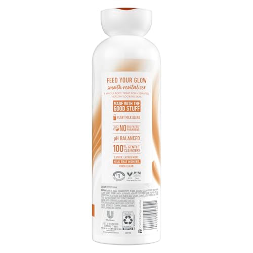 Dove Plant Milk Textura hidratante con leche de coco para piel suave.