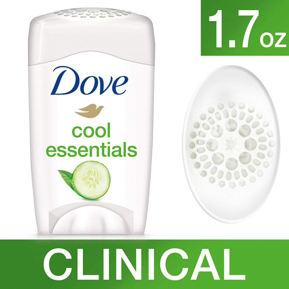 Dove Protección Clínica Cool Essentials aroma pepino y té verde para sensación fresca