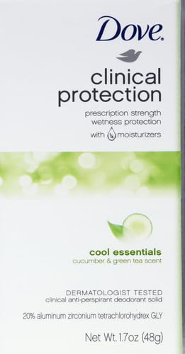 Dove Protección Clínica Cool Essentials etiqueta legible destaca fórmula sin alcohol