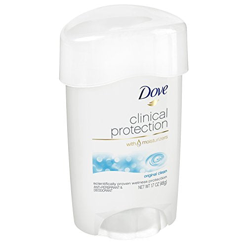 Aplicación de Dove Protección Clínica Original Limpio en axila para rutina diaria.