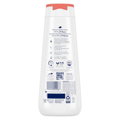 Dove Rebalancing application demonstrates generous cleanse and skin-softening effect