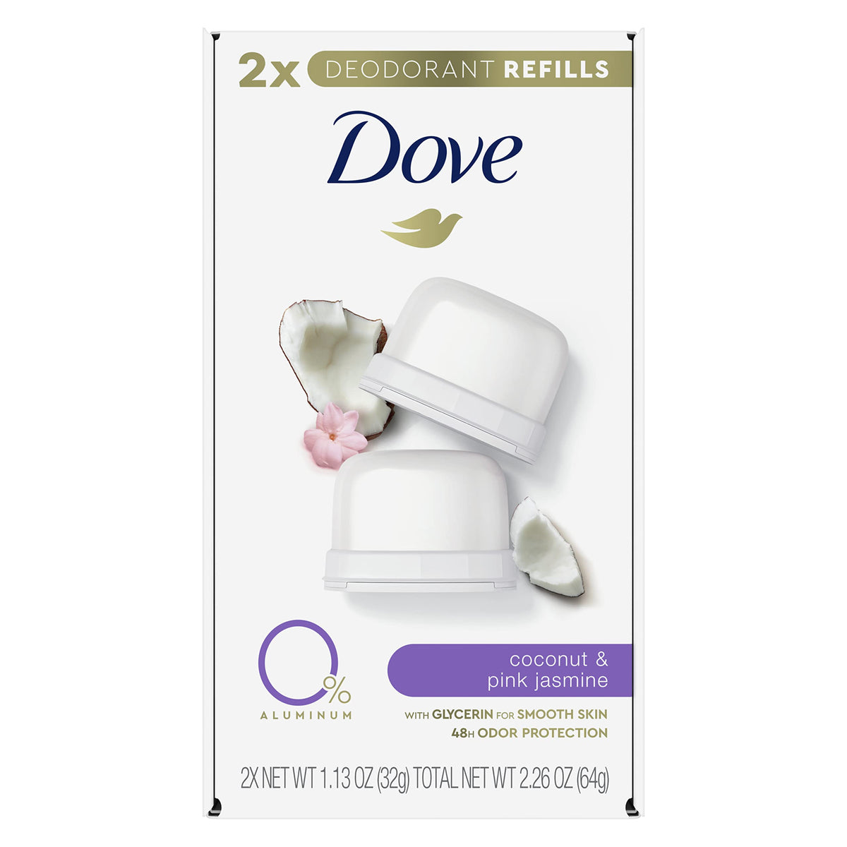 Dove recambio de desodorante coco-jazmín para uso diario