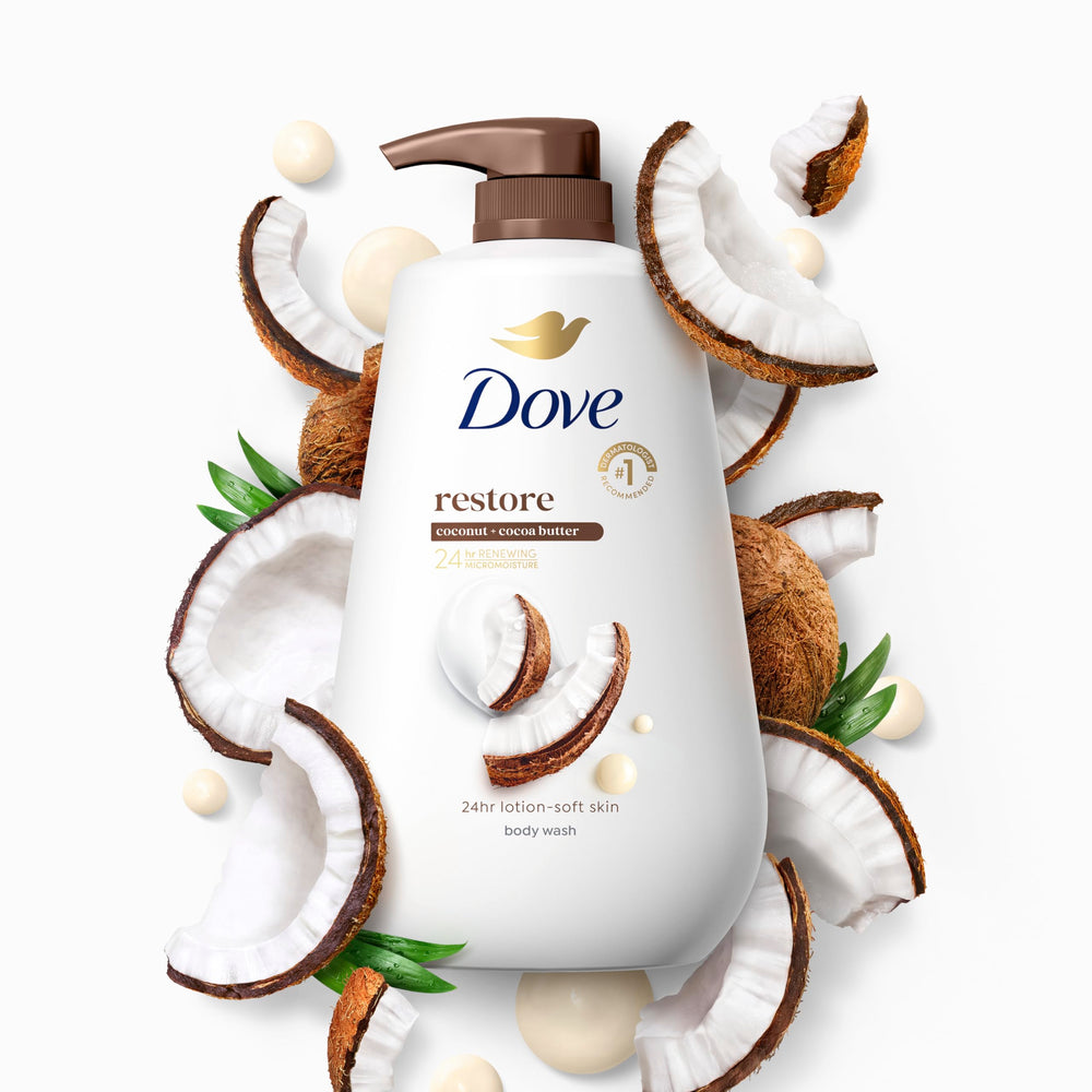Dove gel sin sulfatos, botella-vertido, limpieza suave y respetuosa.