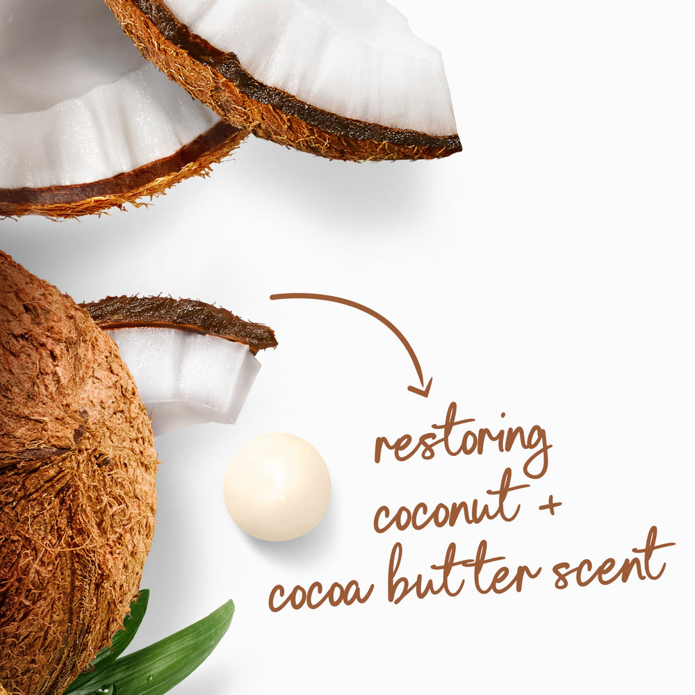 Dove fragancia tropical coco cacao, botella-vertido, sensación de spa en casa.
