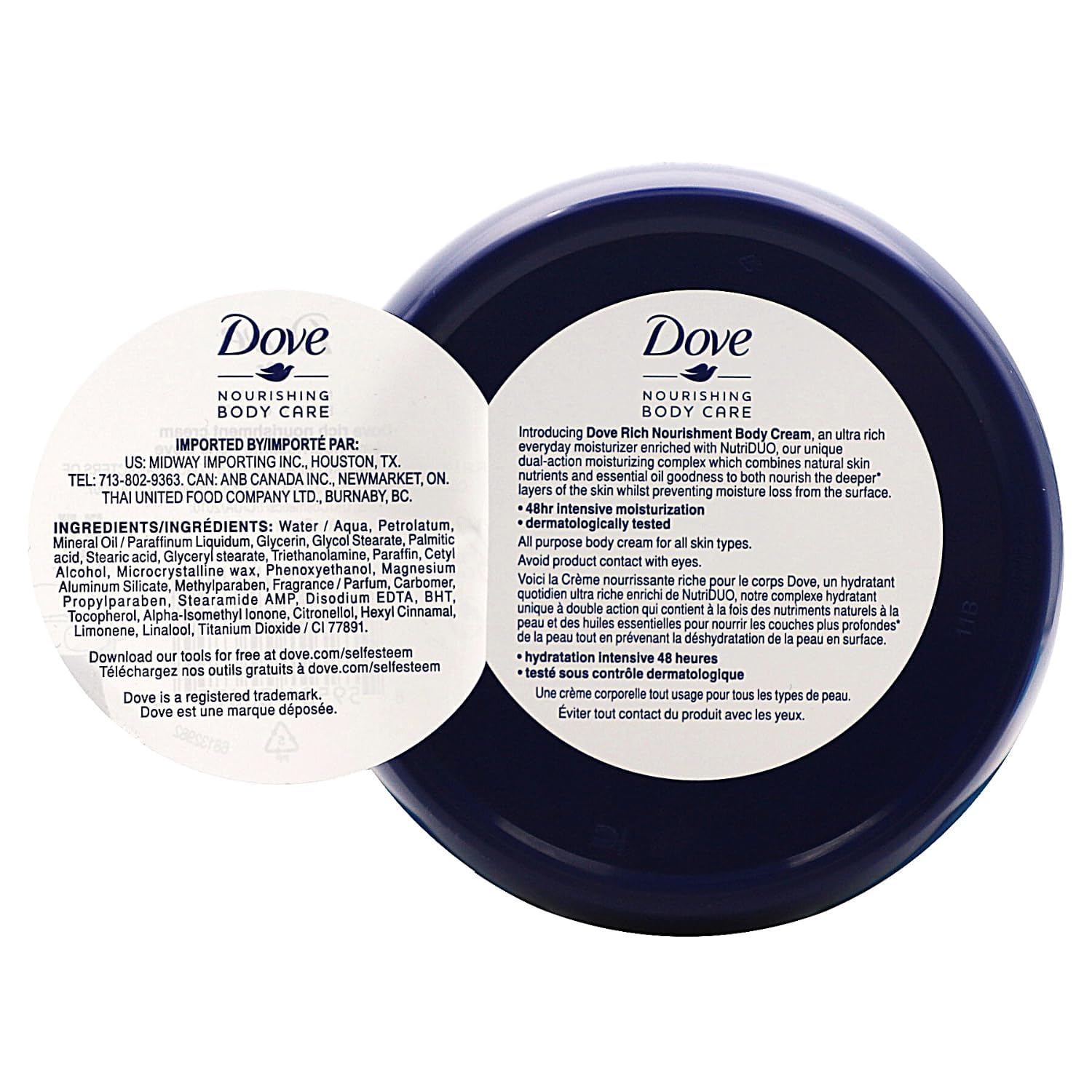 Dove Rich Nourishing Cream on rough elbows and knees for smoother skin.