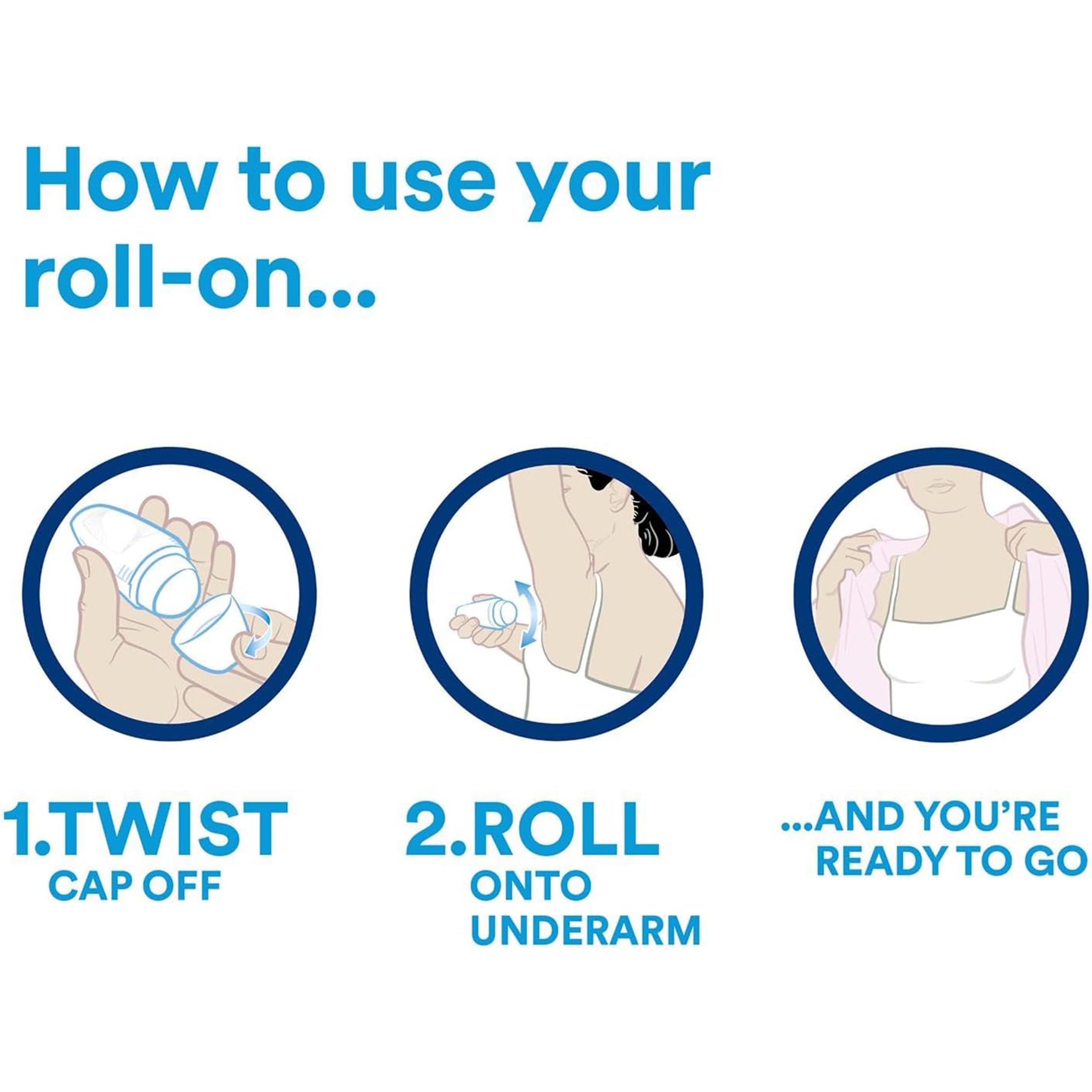 Dove Roll-On ideal tras el afeitado, piel suave y protegida.