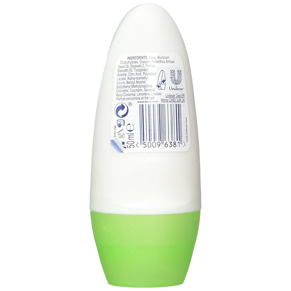 Dove Roll-On sin alcohol, suave para piel sensible tras el afeitado.