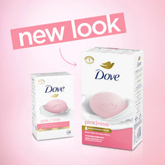 Dove Rosa Beauty Bar adecuada para rostro y cuerpo con hidratación.