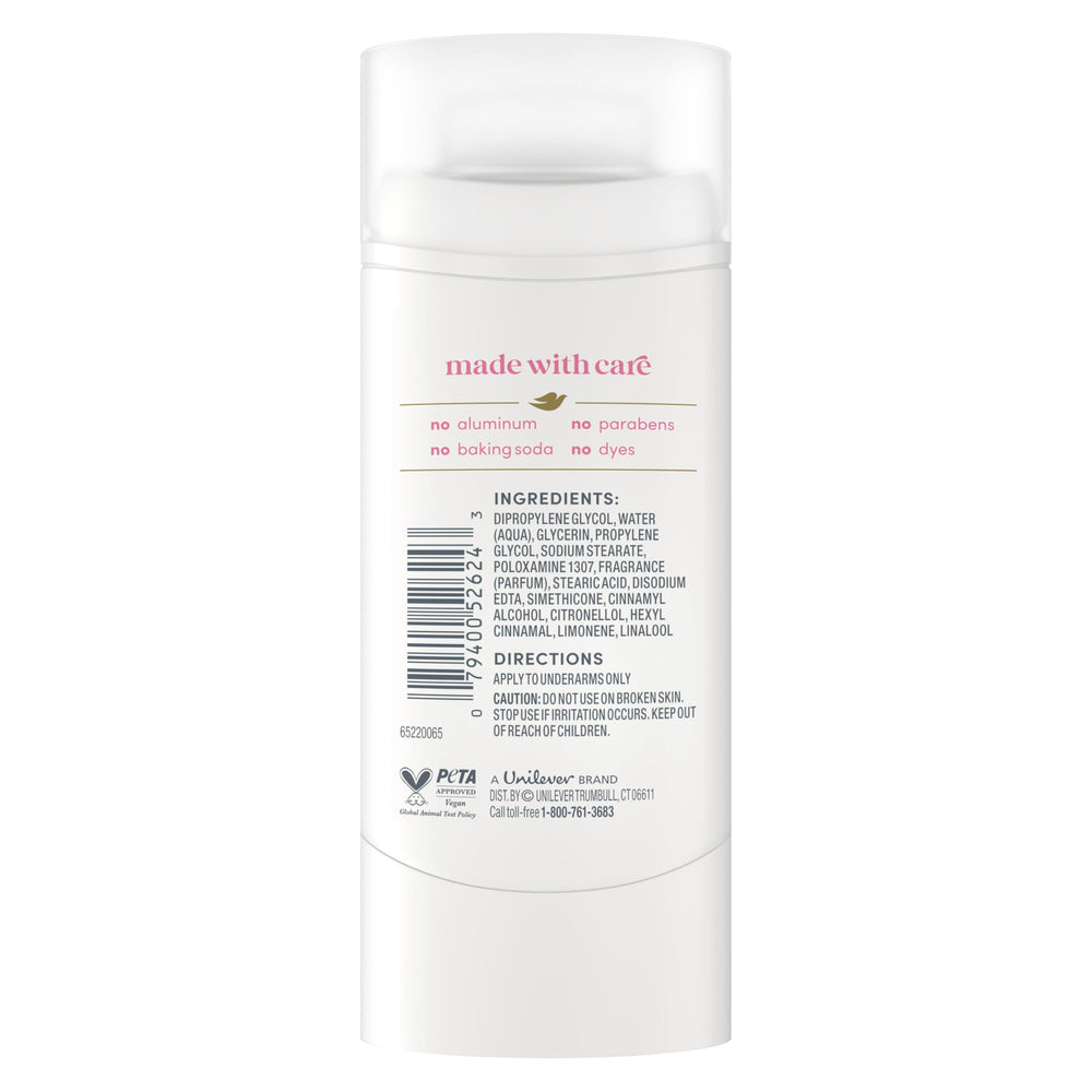 Dove Rose Mist application shows smooth glide and a clean, residue-free finish.