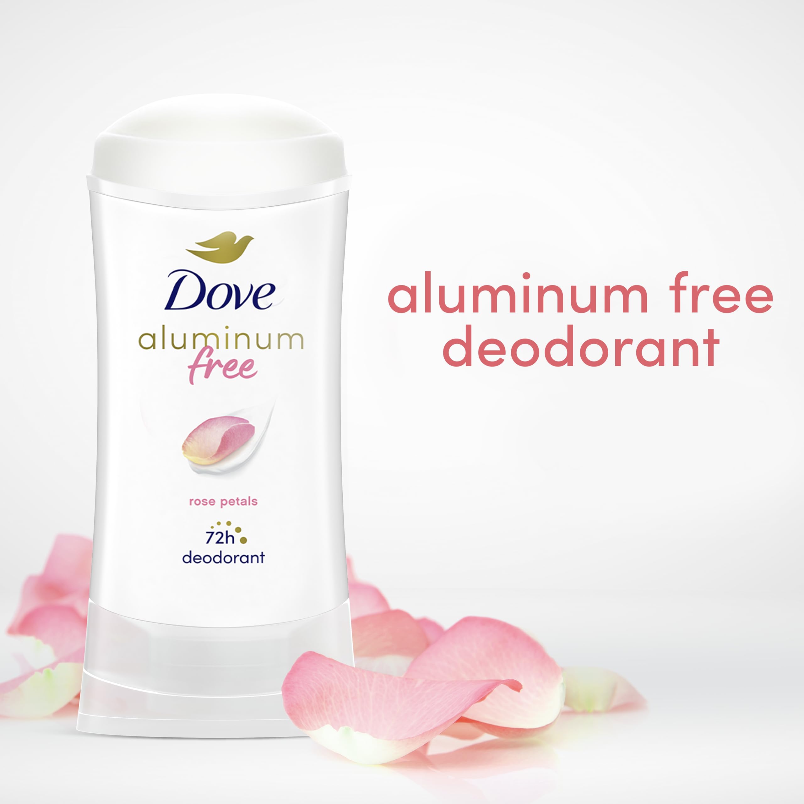 Dove Rose Petals deodorant applying smoothly in a quick glide.