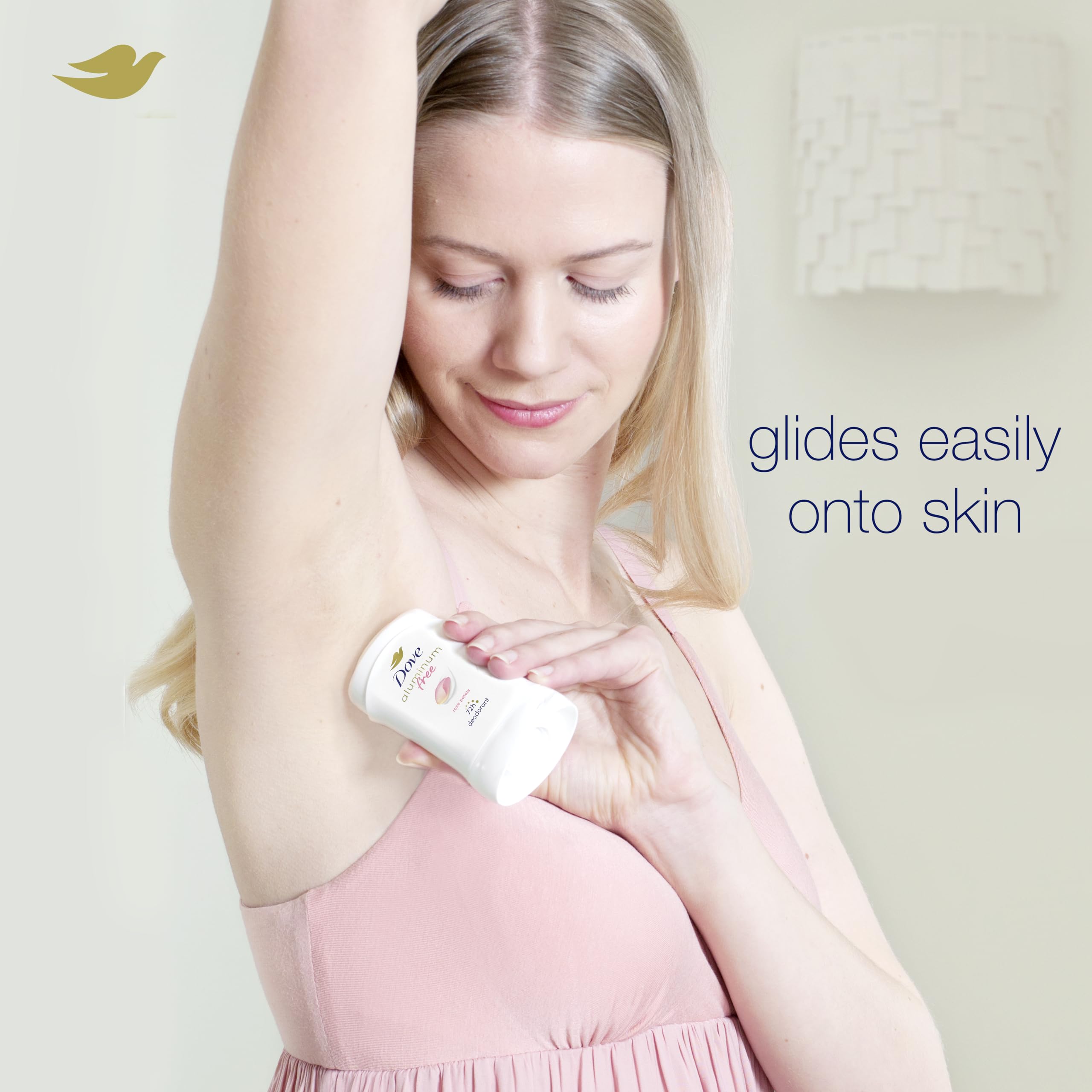 Dove Rose Petals moisturizers underarm care illustration for softer skin.