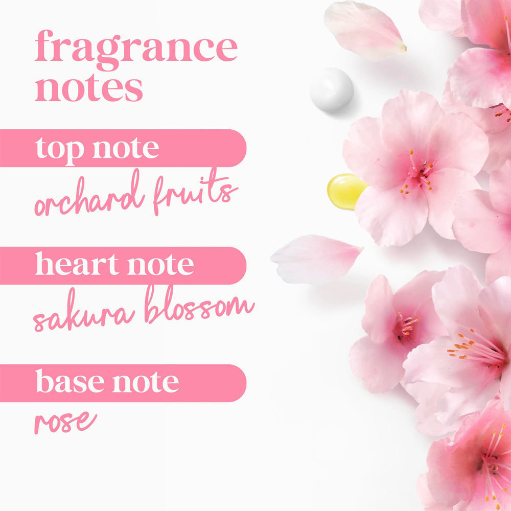 Dove Sakura Blossom & Yuzu, aroma floral y cítrico para despertar sentidos.