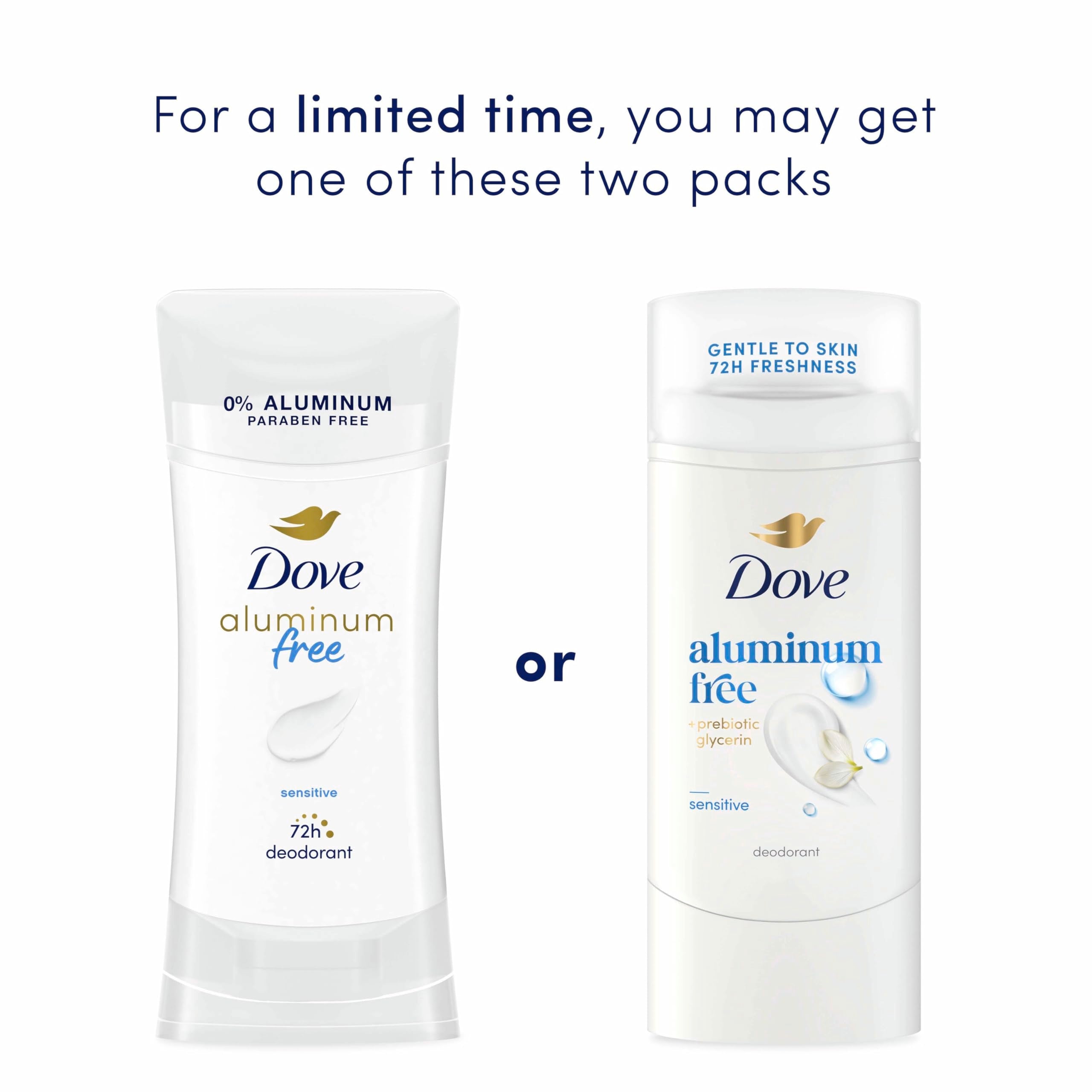 Dove Sensitive deodorant stick leaves no visible residue after use