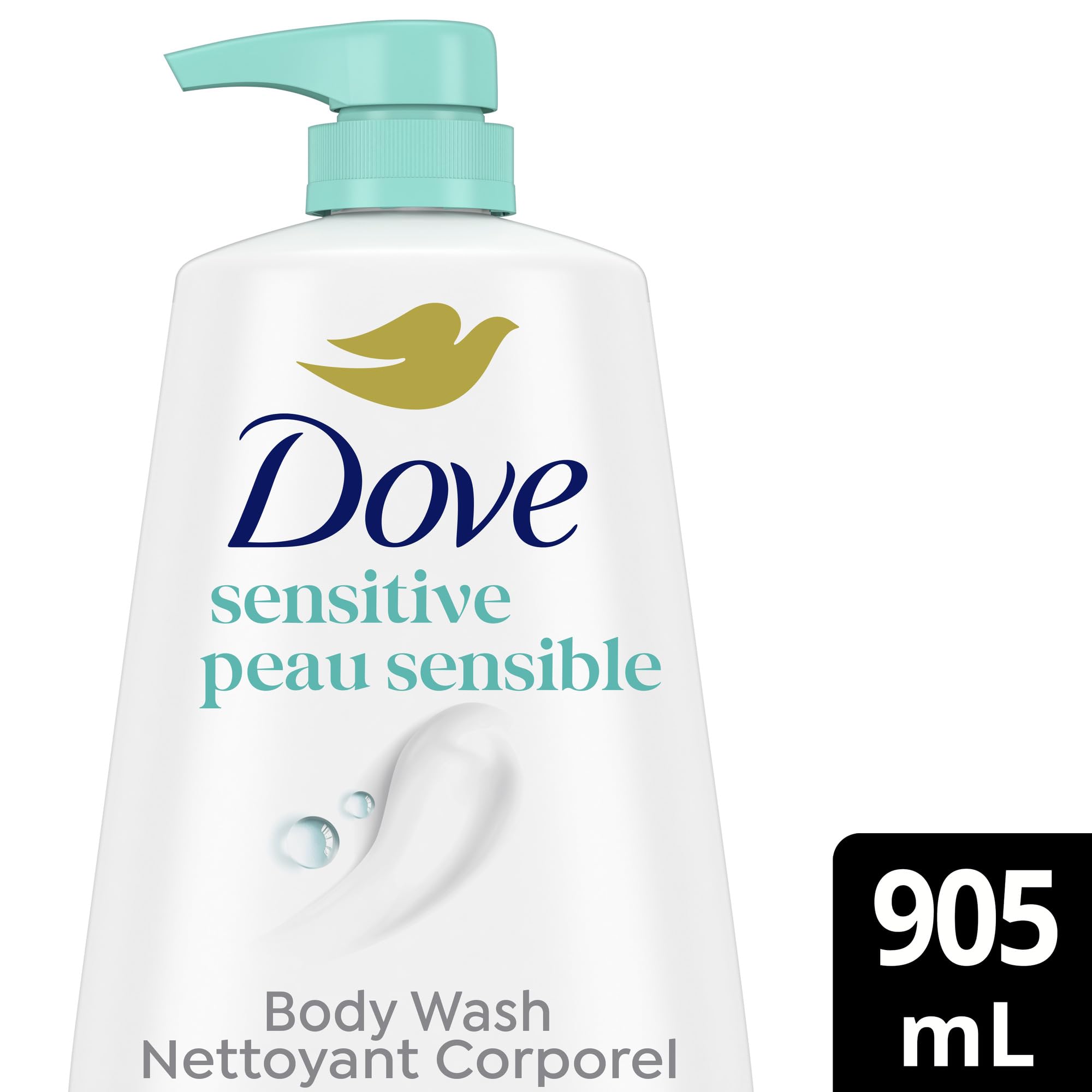Dove Sensitive Skin rich lather delivering nourishing care during shower.