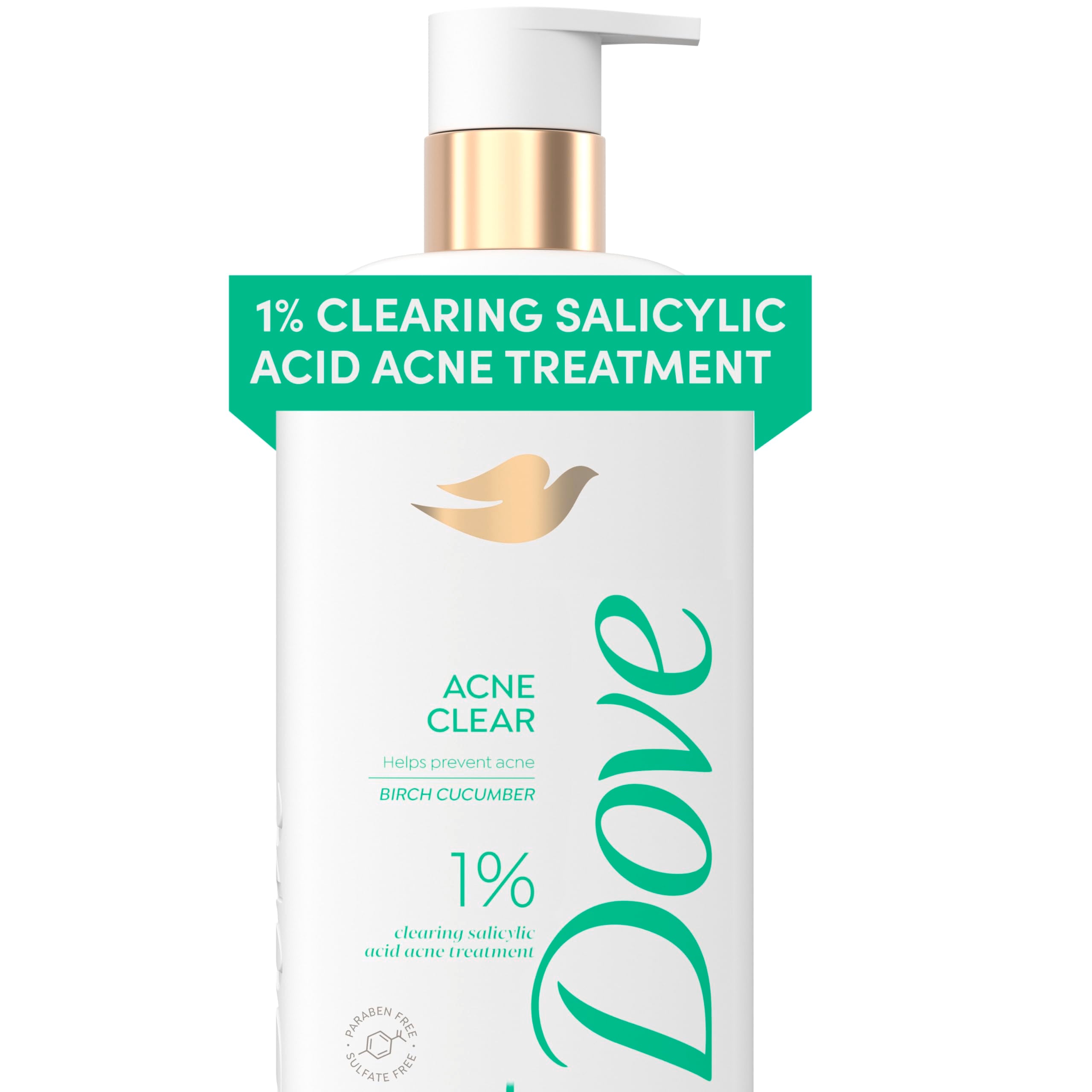 Dove Serum Gel de Ducha para acné: botella mostrando limpieza suave para piel propensa al acné.