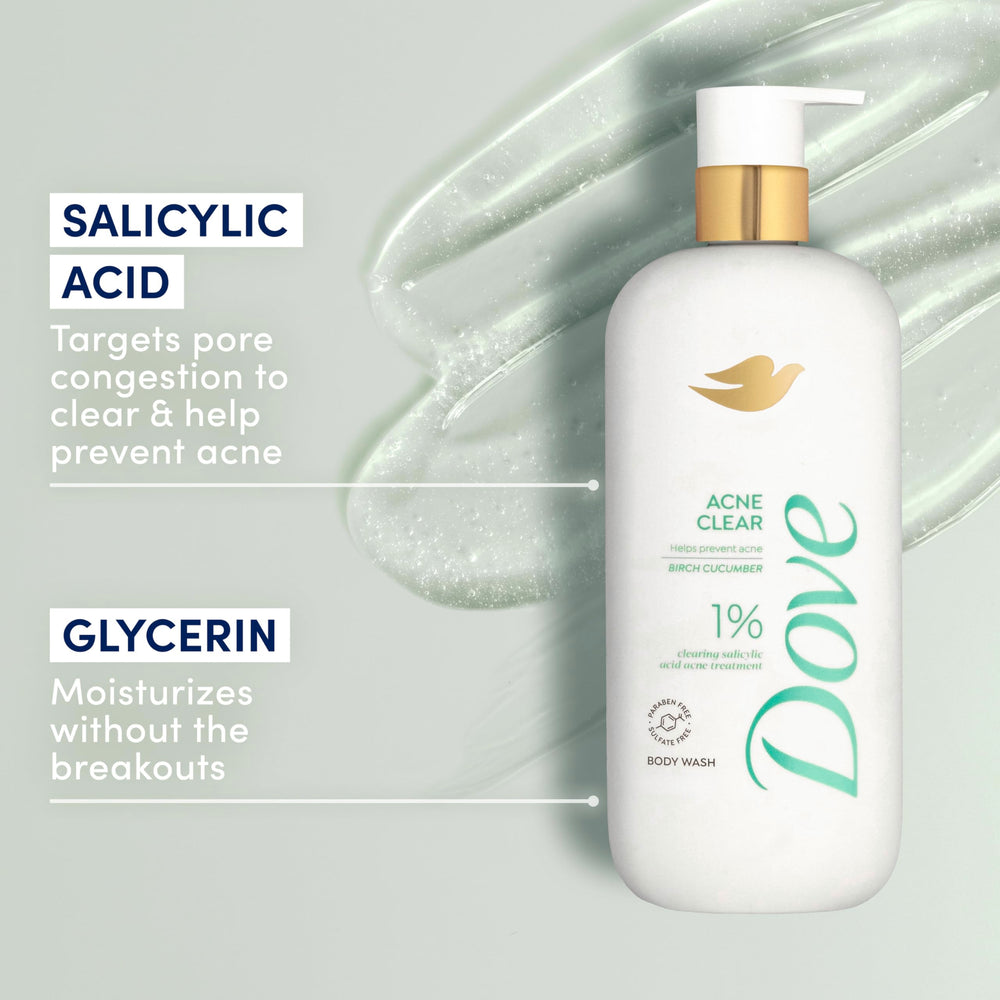 Dove Serum: gel translúcido que genera espuma suave en la piel.