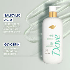 Dove Serum: gel translúcido que genera espuma suave en la piel.