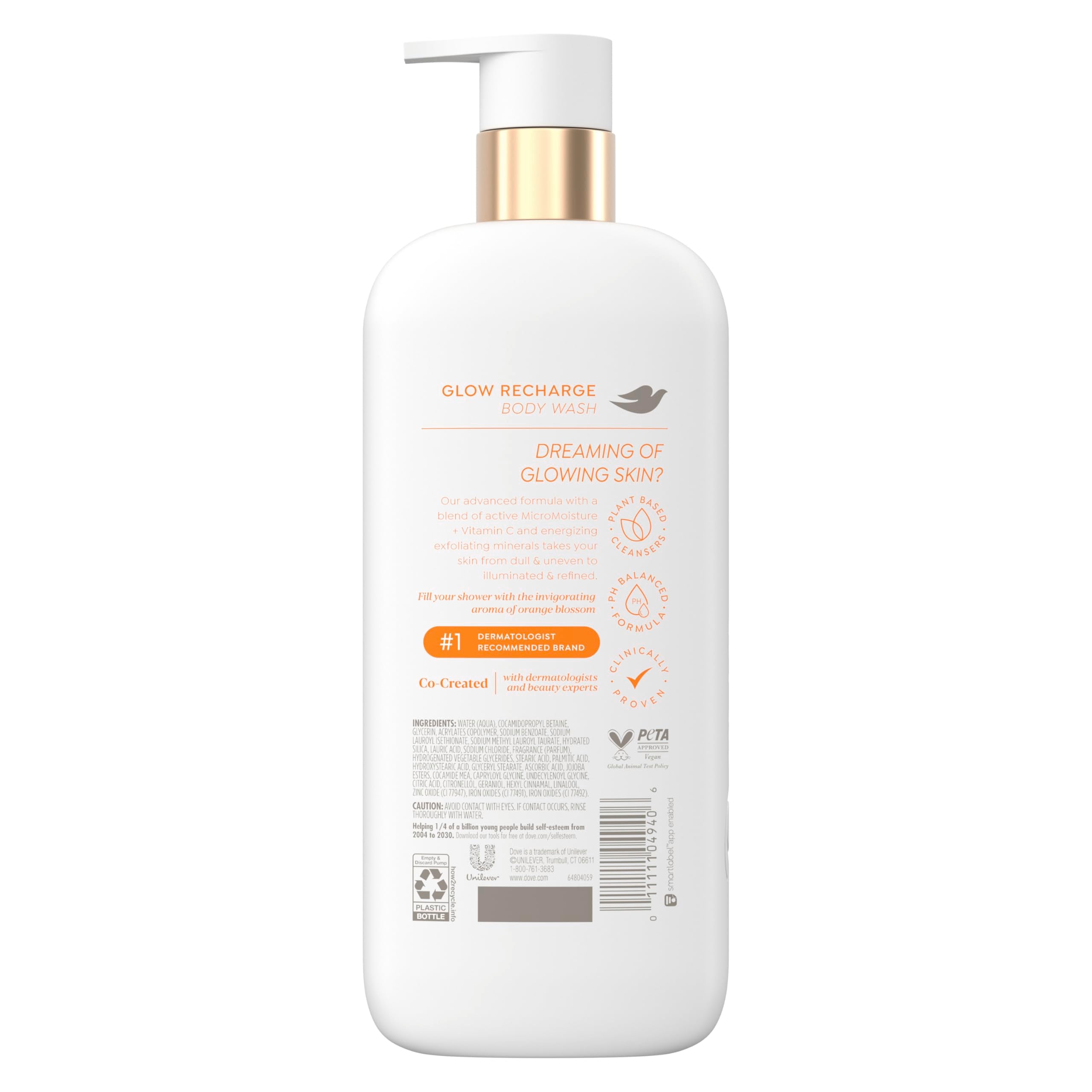 Dove Serum Glow Recharge, espuma cremosa para limpieza suave