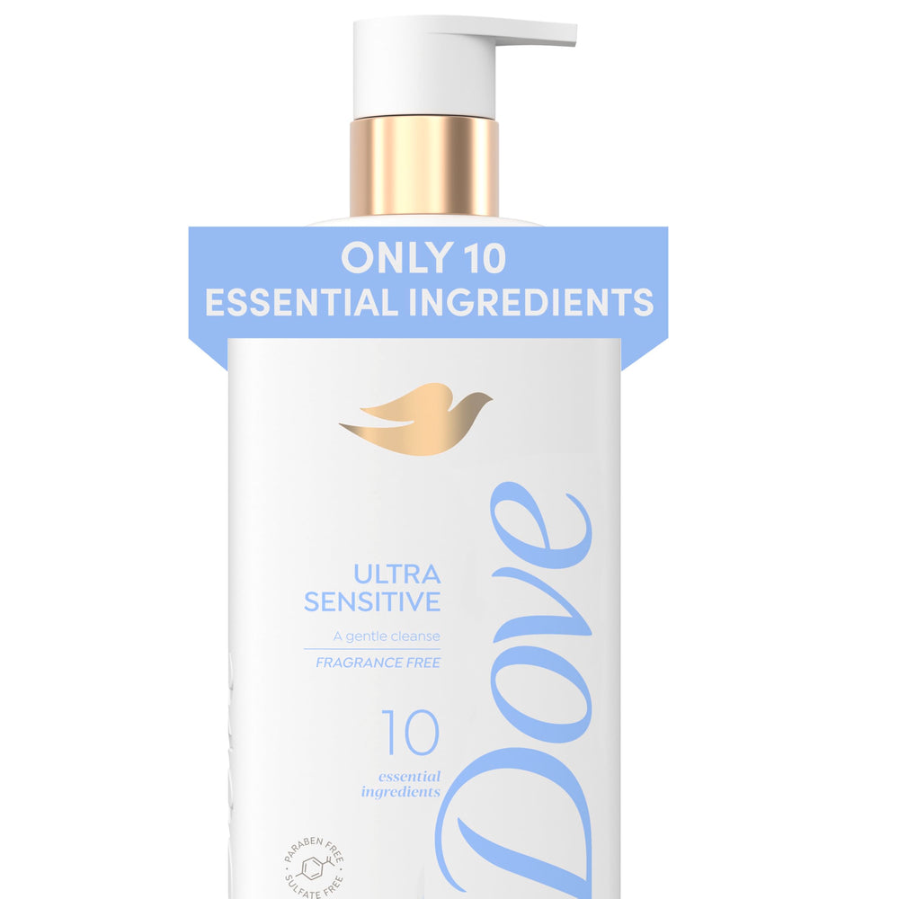Dove Serum: botella hidratante para piel sensible.