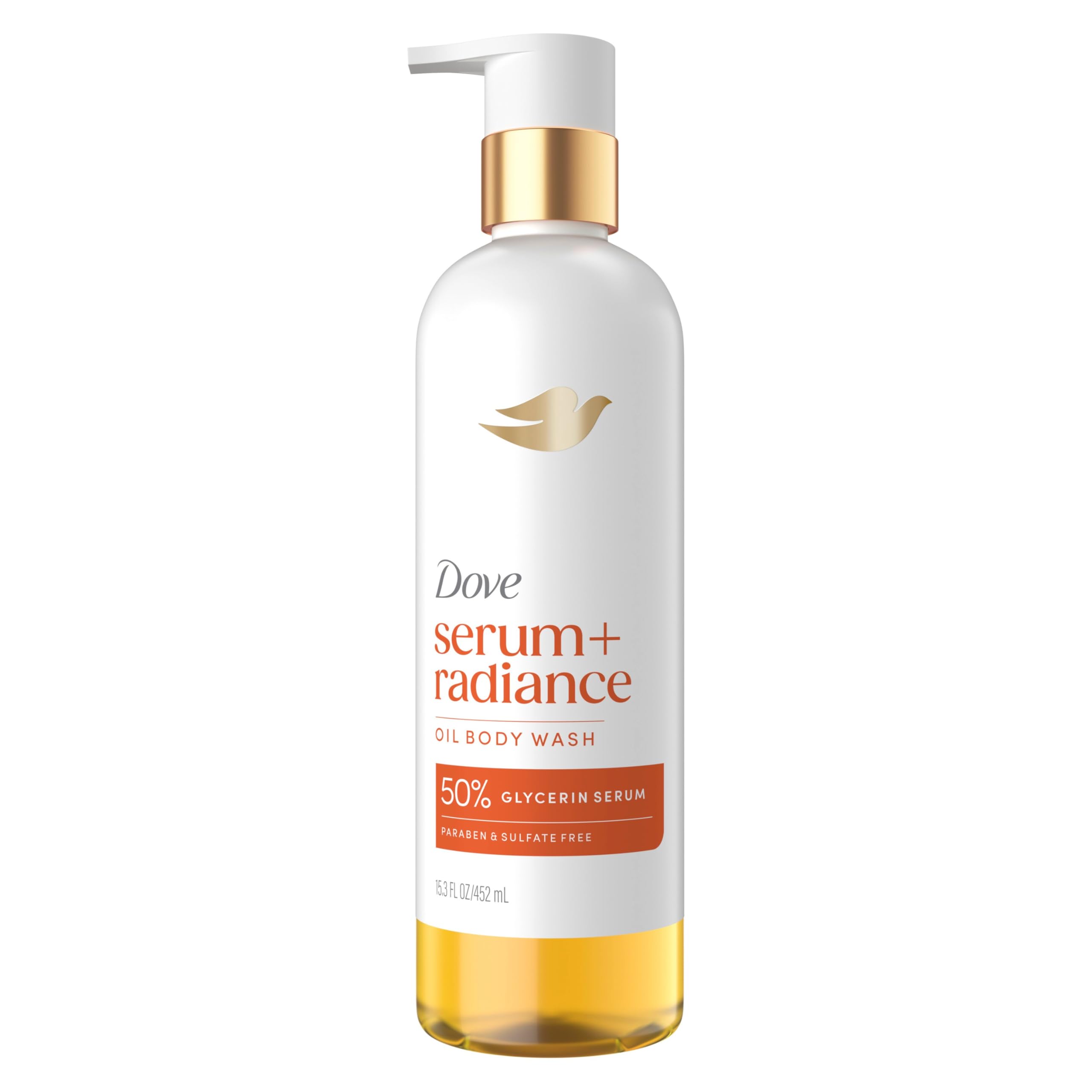 Dove Serum+ gel de ducha con aceites jojoba y monoi, botella elegante y hidratación diaria